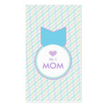 MOTHERSDAY KAWAII BADGE BLUE PURPLE BUSINESS CARD TEMPLATES