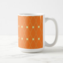 Motif à motifs de losanges carré de diamants orang mugs
