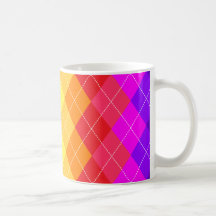 Motif à motifs de losanges d'arc-en-ciel tasse