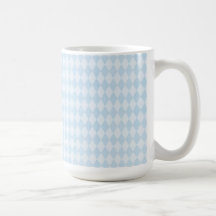MOTIF À MOTIFS DE LOSANGES LÉGER de BLEU de POUDRE Tasse