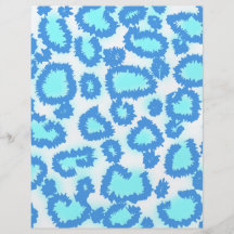 Motif abstrait en bleu et turquoise prospectus customisé