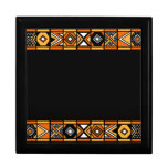 Motif africain d'art boîtes à souvenirs