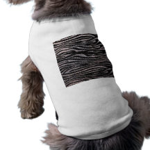 Motif argenté de rayure de zèbre (scintillement de tee-shirt pour toutou