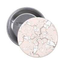 Motif blanc mignon de souris. Souris sur le rose Badges Avec Agrafe