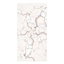 Motif blanc mignon de souris. Souris sur le rose Photocartes