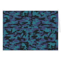 Motif bleu de camo cartes de vœux