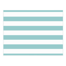 Motif bleu et blanc d'Aqua de rayures Carte Postale