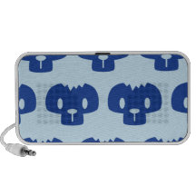 Motif bleu haut-parleur ordinateur portable