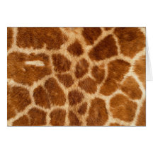 Motif brouillé de fourrure de girafe carte de vœux