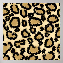 Motif, Brown et noir d'empreinte de léopard Posters