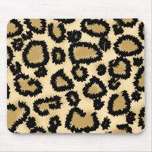 Motif, Brown et noir d'empreinte de léopard Tapis De Souris