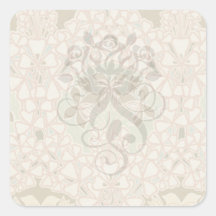 motif brun floral complexe de nouveau d'art autocollants