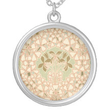 motif brun floral complexe de nouveau d'art bijouterie personnalisée
