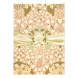 motif brun floral complexe de nouveau d'art invitations
