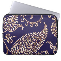 Motif chic floral girly vintage de Paisley de dama Trousses Pour Ordinateur Portable