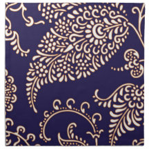 Motif chic floral girly vintage de Paisley de dama Serviettes