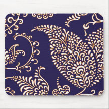 Motif chic floral girly vintage de Paisley de dama Tapis De Souris