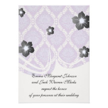 motif crème pourpre de damassé invitations