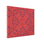 Motif d'abrégé sur rouge toiles tendues