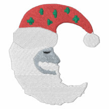 Motif de broderie de lune du père noël