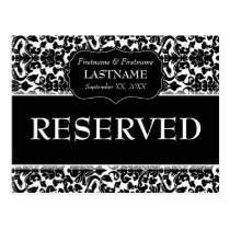Motif de damassé de signe RÉSERVÉ par Tableau de m cartes postales