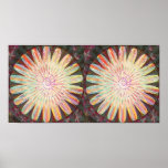 Motif de décorations de tournesol poster