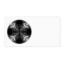 Motif de fantaisie en noir et blanc. étiquettes d’expédition