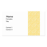 Motif de girafe. Jaune Carte De Visite