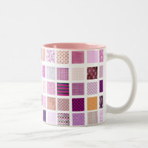 Motif de mosaïque rose mug