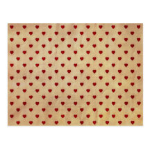 Motif de papier vintage de coeurs de polka cartes postales