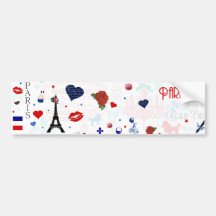 Motif de Paris avec Tour Eiffel Autocollants Pour Voiture