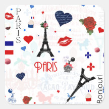 Motif de Paris avec Tour Eiffel Autocollants