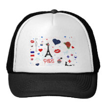 Motif de Paris avec Tour Eiffel Casquette De Camionneur