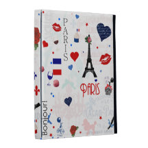 Motif de Paris avec Tour Eiffel Étuis iPad Folio