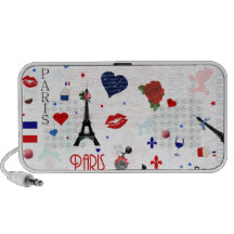 Motif de Paris avec Tour Eiffel Haut-parleur Notebook