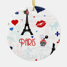 Motif de Paris avec Tour Eiffel Ornement