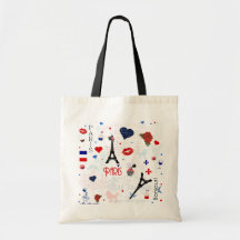 Motif de Paris avec Tour Eiffel Sacs De Toile