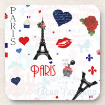 Motif de Paris avec Tour Eiffel Sous-bocks