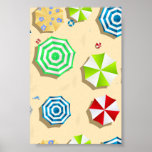 Motif de plage affiche