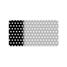 Motif de point noir et blanc de polka. Tacheté Étiquette D’adresse