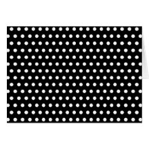 Motif de point noir et blanc de polka. Tacheté Carte De Vœux