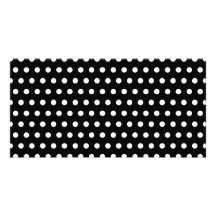 Motif de point noir et blanc de polka. Tacheté Cartes De Vœux Avec Photo