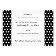 Motif de point noir et blanc de polka. Tacheté Faire-parts