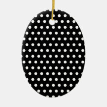 Motif de point noir et blanc de polka. Tacheté Ornement