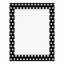 Motif de point noir et blanc de polka. Tacheté En-tête De Lettre Customisée