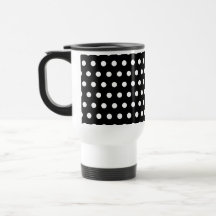 Motif de point noir et blanc de polka. Tacheté Tasse À Café