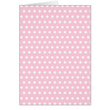 Motif de point rose et blanc de polka. Tacheté Cartes De Vœux