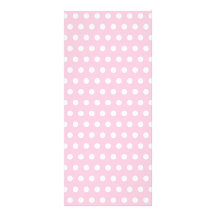 Motif de point rose et blanc de polka. Tacheté Double Cartes Customisées