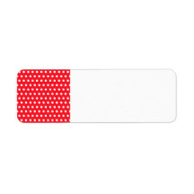 Motif de point rouge et blanc de polka. Tacheté Étiquette D’adresse Retour