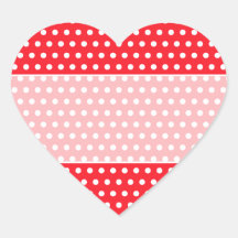 Motif de point rouge et blanc de polka. Tacheté Autocollants